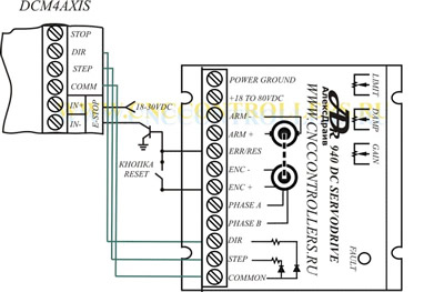 Схема для подключения к плате драйверов серводвигателей